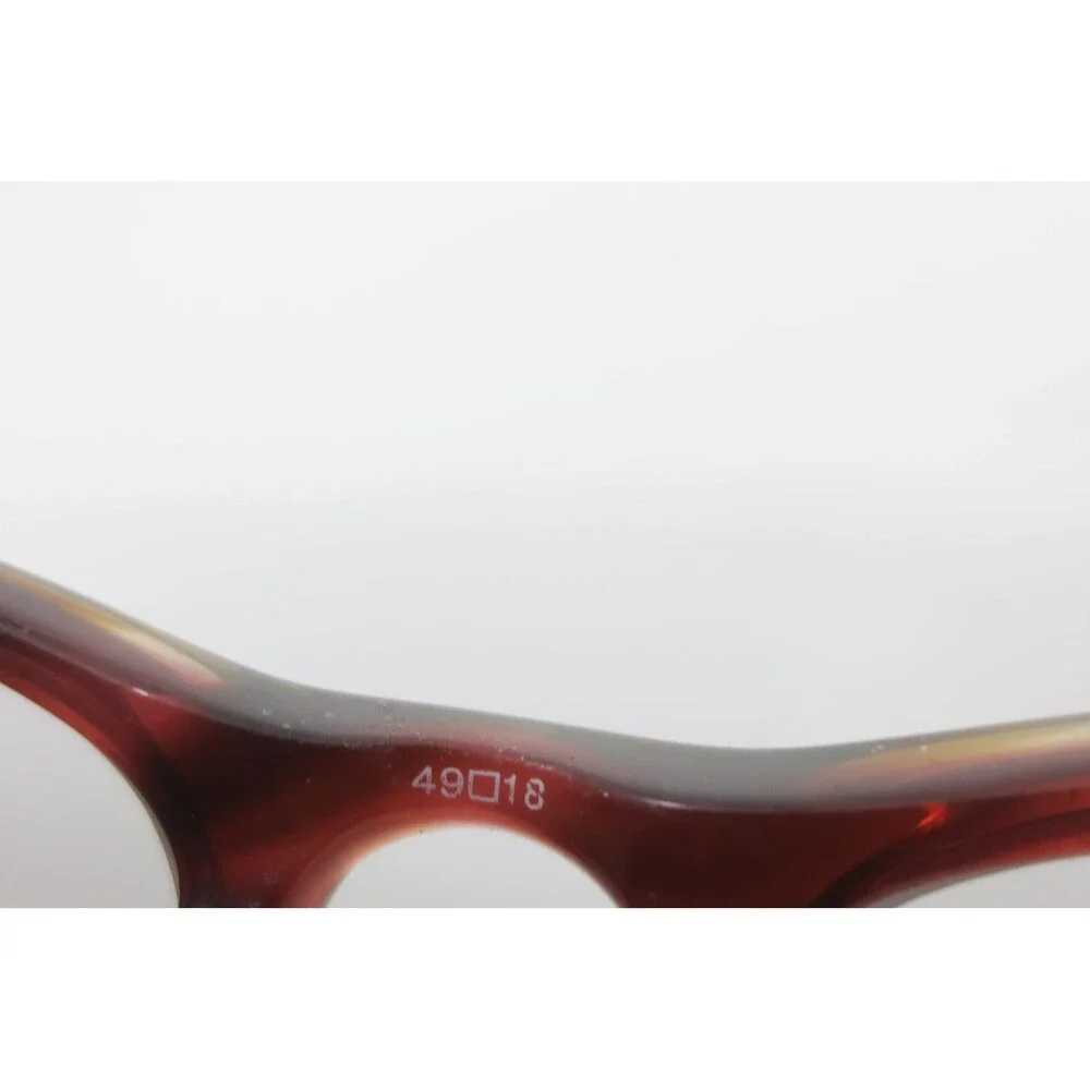 Valentino 5194 ON1M Red Tortoise Semi Rimless Oval Eyeglass Frames Italy